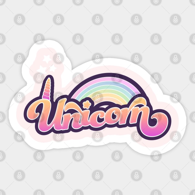 Unicorn Sticker by Vilmos Varga